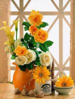 White And Yellow Flowers Paint By Numbers