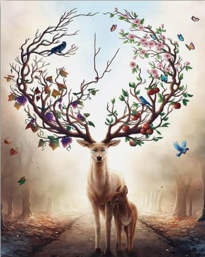 Fantasy Deer Antlers Paint By Numbers