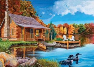 Cottage By The Lake Paint By Numbers