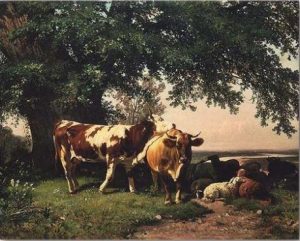 Cows Under Tree Paint By Numbers