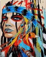Colorful Indian Woman Paint By Numbers