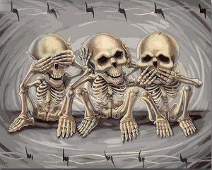 Three Skeletons Paint By Numbers