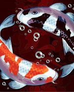 Two Koi Fish Paint By Numbers