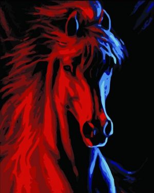 Red Horse Animals paint by numbers