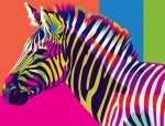 Multi Colors Zebra Paint By Numbers