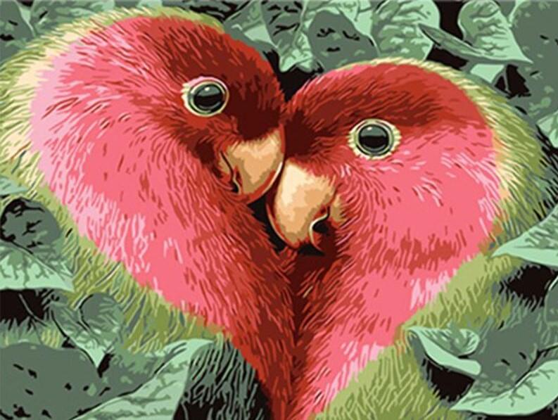 Heart Birds Paint By Numbers