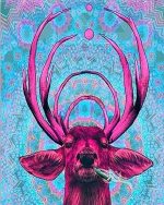 Smoking Deer Animals Paint By Numbers