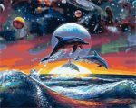 Space Dolphins Paint By Numbers