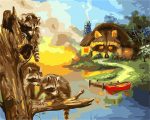 Raccoon House Paint By Numbers