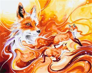 Flamed Fox Animals Paint By Numbers