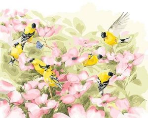 Yellow Birds Paint By Numbers