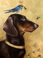 Dachshund And Bird Paint By Numbers