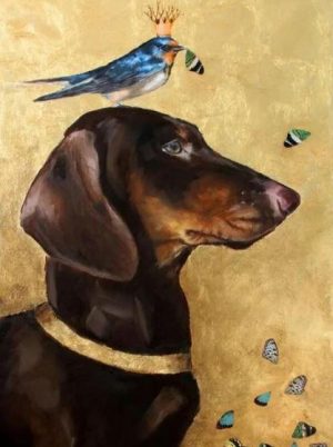 Dachshund And Bird Paint By Numbers