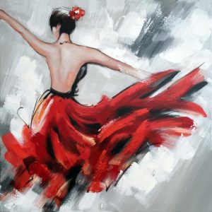 Dancing Girl In Red Dress Paint By Numbers