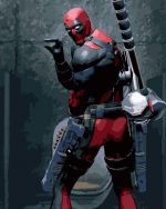 Deadpool In Toilet Paint By Numbers