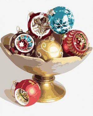 Christmas Baubles Paint By Numbers