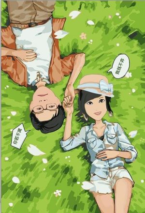 Cartoon Couple Paint By Numbers
