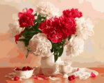 Cherries And Peonies Vase Paint By Numbers