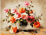 Flowers Glass Vase Paint By Numbers