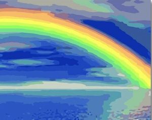 Blue Sky Rainbow Paint By Numbers