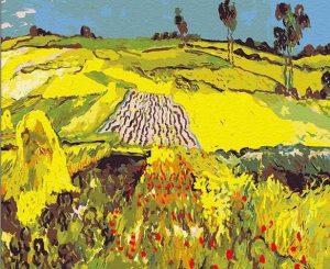 Yellow Wheat Field Van Gogh Landscape Paint By Numbers