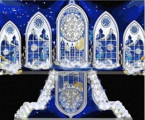 Blue and White Porcelain Van Gogh Landscape Paint By Numbers