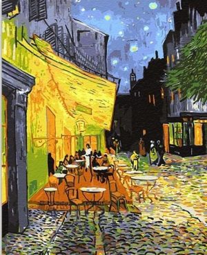 Cafe Terrace At Night Paint By Numbers