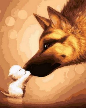 Dog And Kitty Paint By Numbers