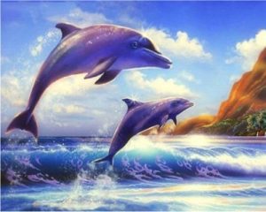 Dolphins Jumping Paint By Numbers