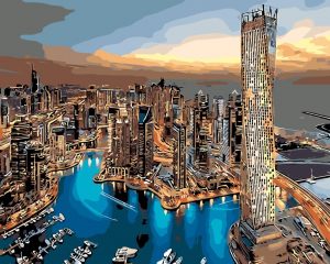 Dubai City Skyline Paint By Numbers