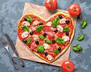 Pizza Heart Paint By Numbers