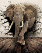 Elephant Breaking Wall Paint By Numbers