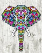 Mandala Elephant Head Paint By Numbers