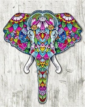 Mandala Elephant Head Paint By Numbers