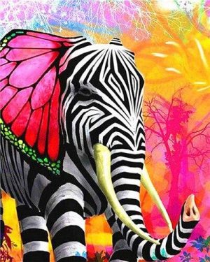 Elephant Zebra Paint By Numbers