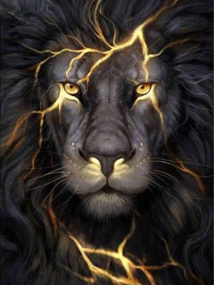 Lightning Lion Paint By Numbers