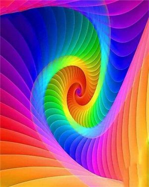Rainbow Fractal Paint By Numbers