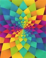 Abstract Colorful Flower Paint By Numbers