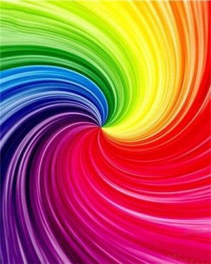 Rainbow Spiral Paint By Numbers