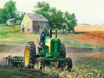 Farmer On Tractor Paint By Numbers