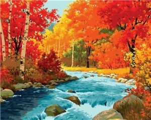 Autumn Forest River Paint By Numbers