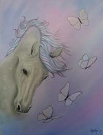 Horse And Butterflies Paint By Numbers