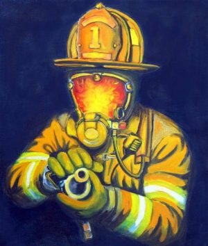 Firefighter Man Paint By Numbers