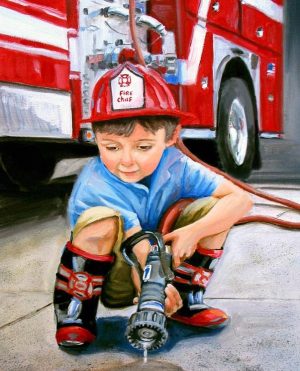 Firefighter Boy Paint By Numbers