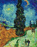 Road with Cypress And Star Van Gogh Paint By Numbers