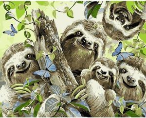Sloth Family Paint By Numbers
