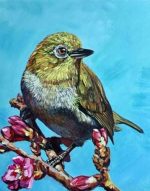 Green Bird paint by numbers