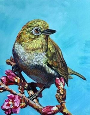 Green Bird paint by numbers