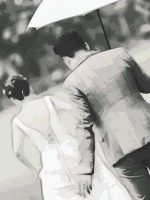 Greyscale Couple paint by numbers