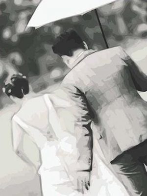 Greyscale Couple paint by numbers